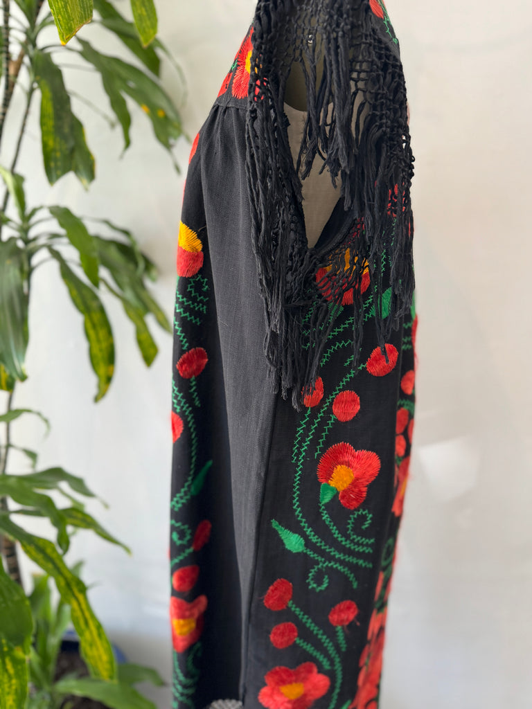 Embroidered woven cotton dress