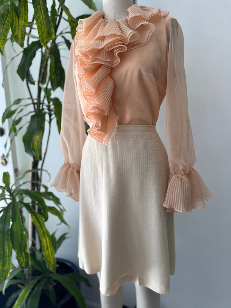 Vintage Lee Mar 1960’s ruffled top