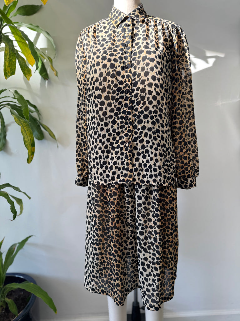 Vintage animal print 2 pc set
