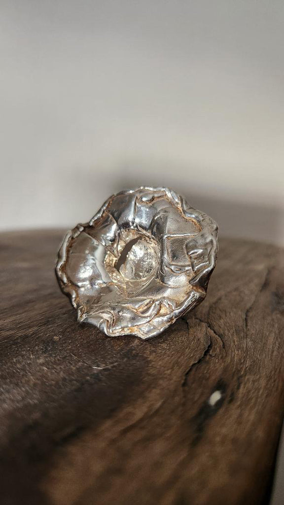 Vintage Sterling stunning artisan designer made ring size 7.5