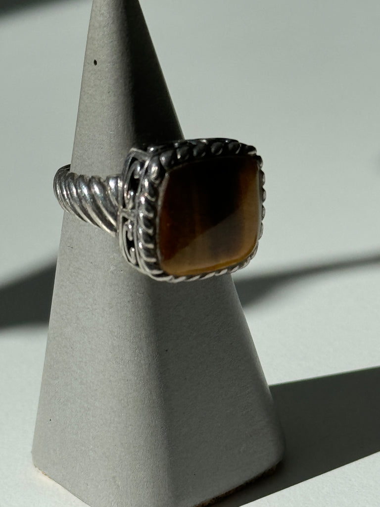 Tigers eye ring size 8