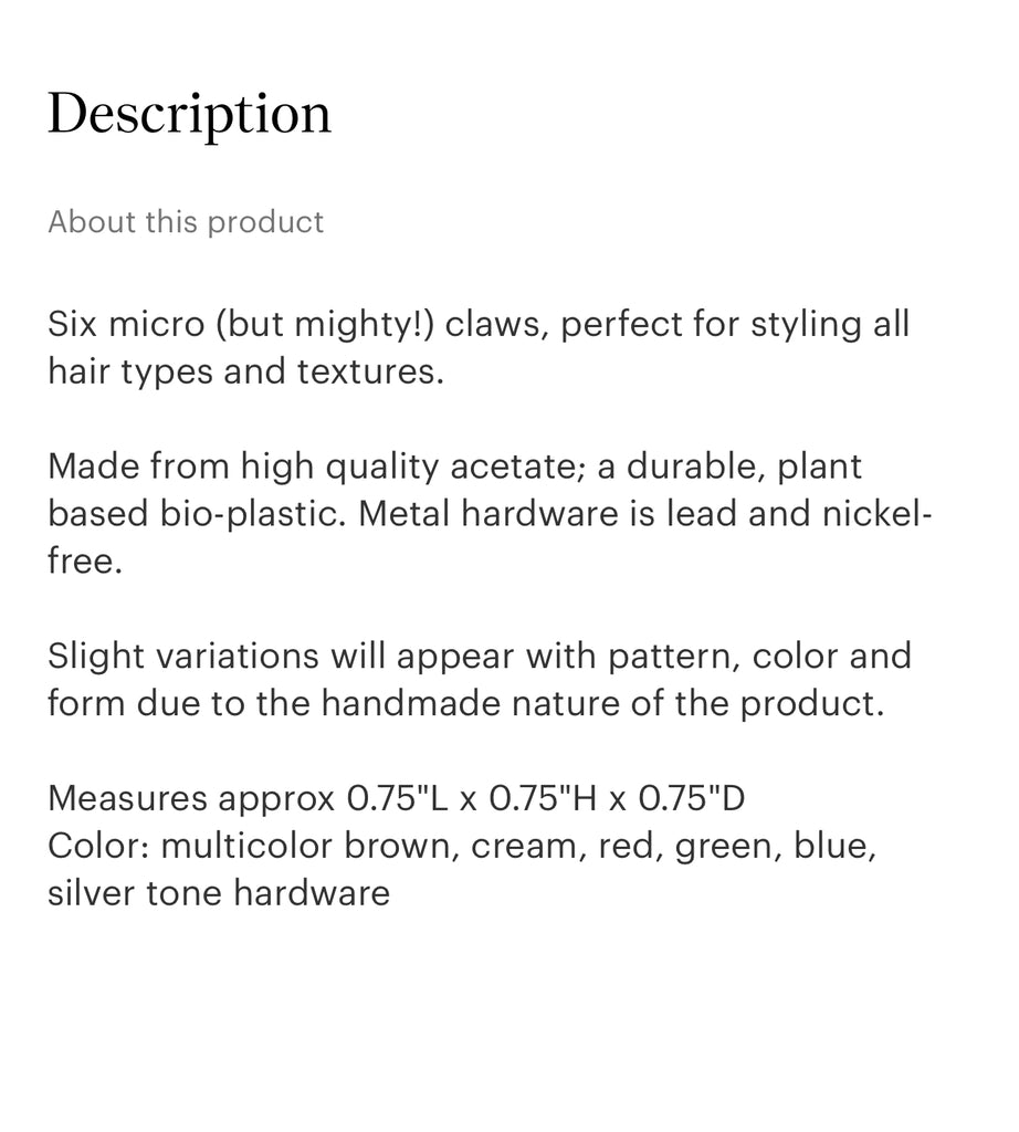 Chunks micro claws hot mama