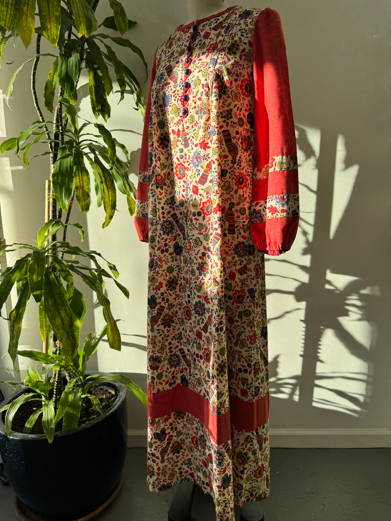 1970’s nature print dress