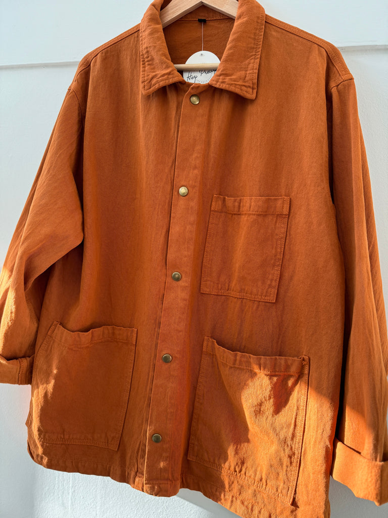 Handmade chore coat | turmeric