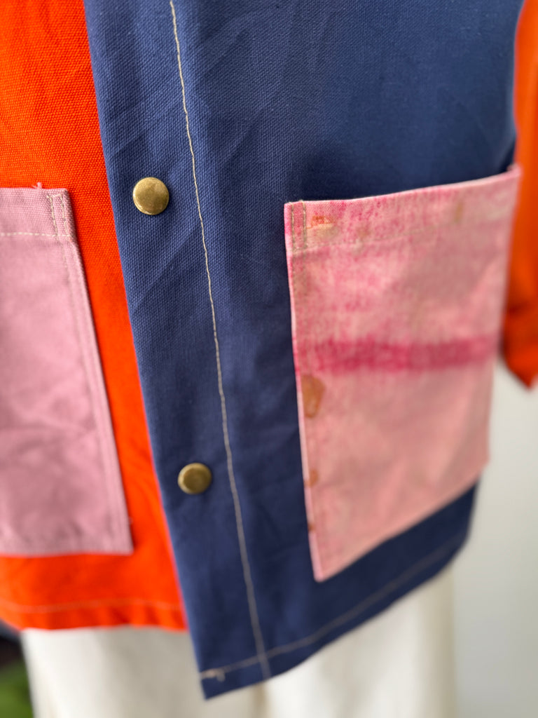 Patchwork chore coat