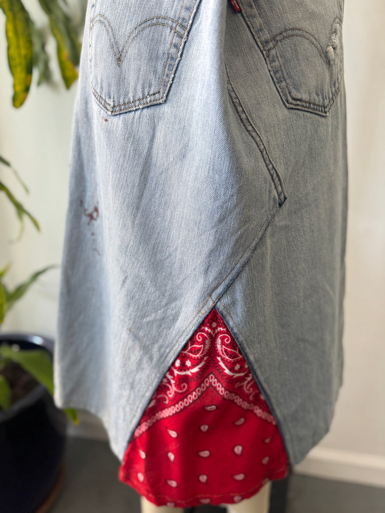 Perfectly crafted handmade denim skirt waist “34”