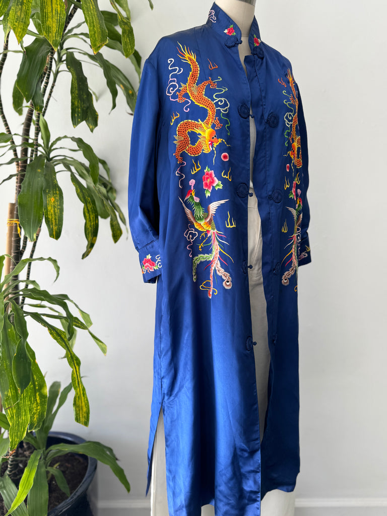 Vintage silk embroidered outerwear