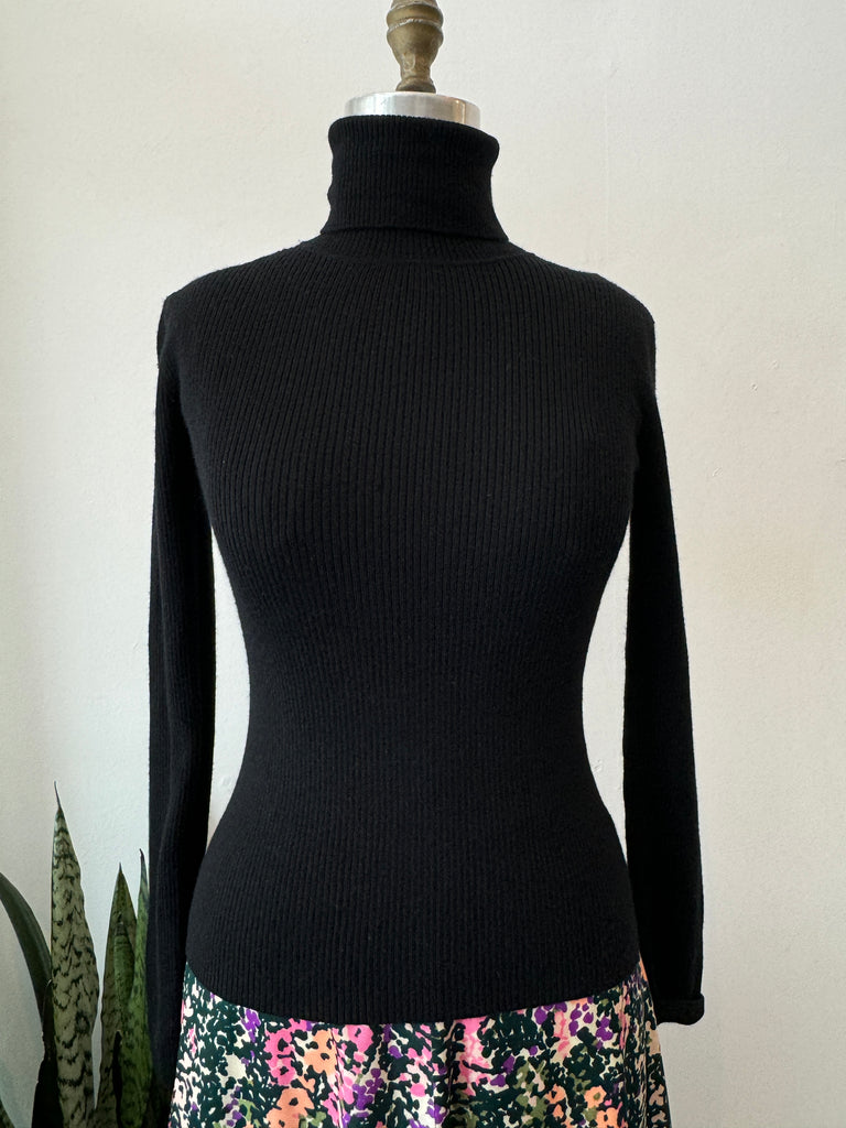 Soft wool turtleneck top