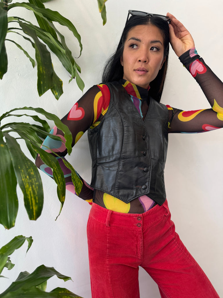 Vintage leather vest