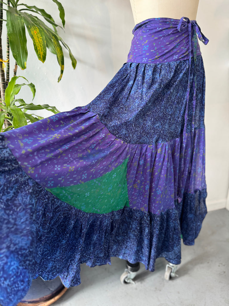 Silk wrap skirt