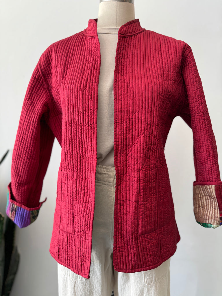 Handmade silk reversible outerwear