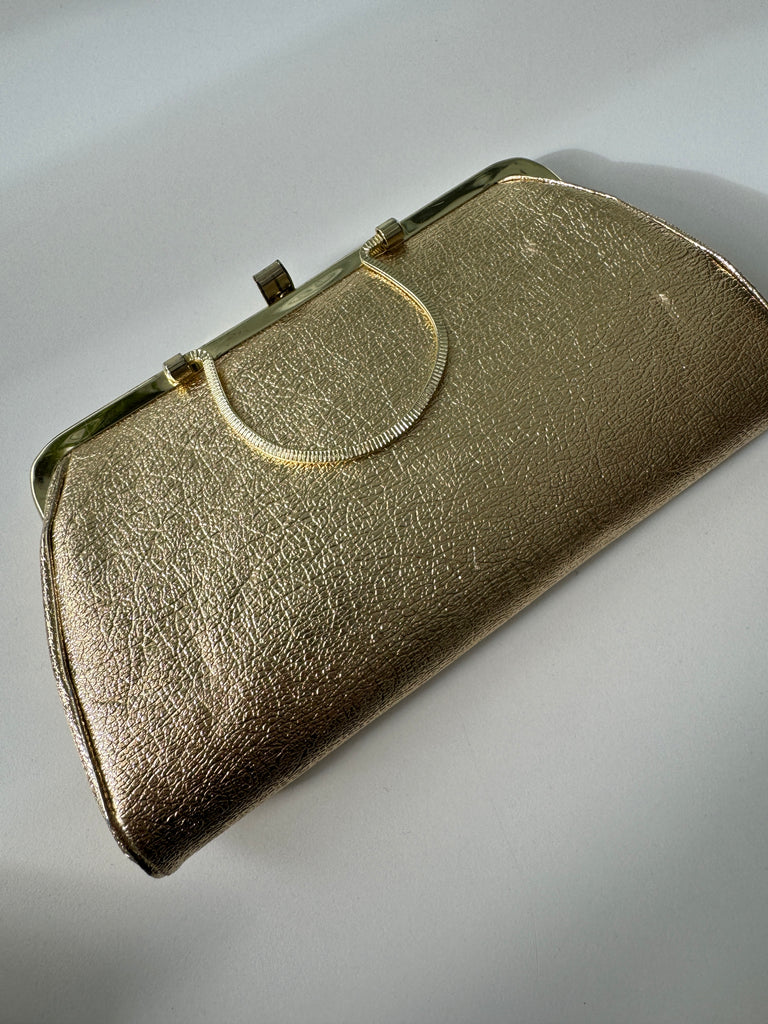 Vintage gold foil clutch