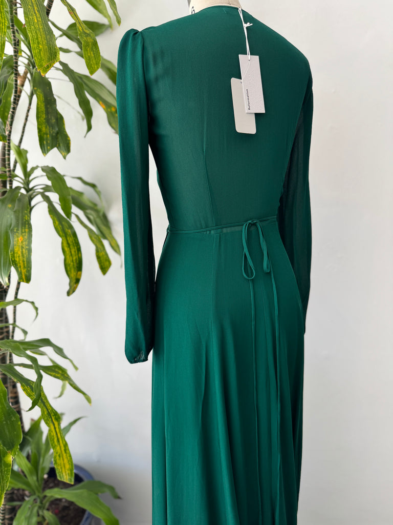 Jewel Toned reformation wrap dress