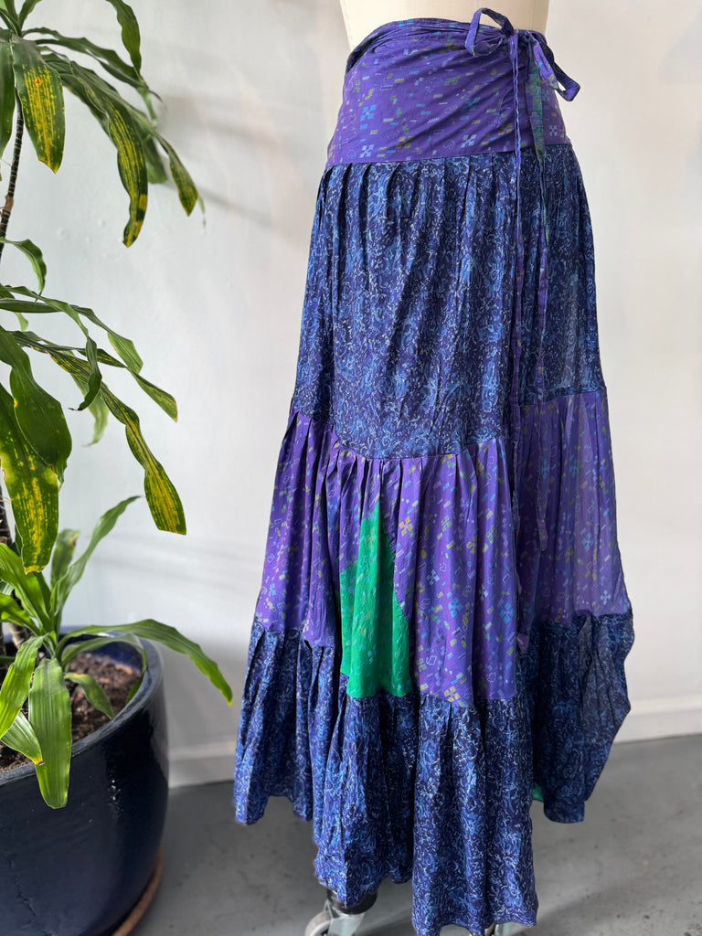 Silk wrap skirt