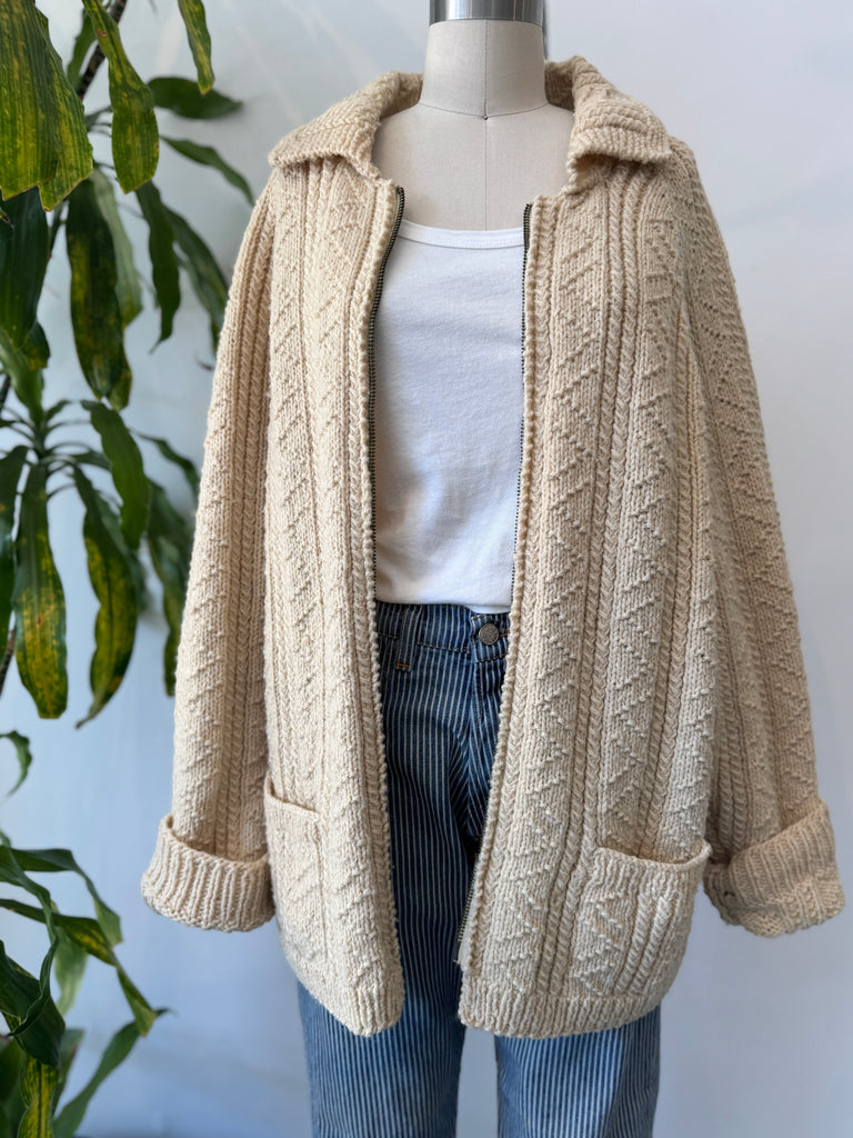 Vintage wool zip up outerwear