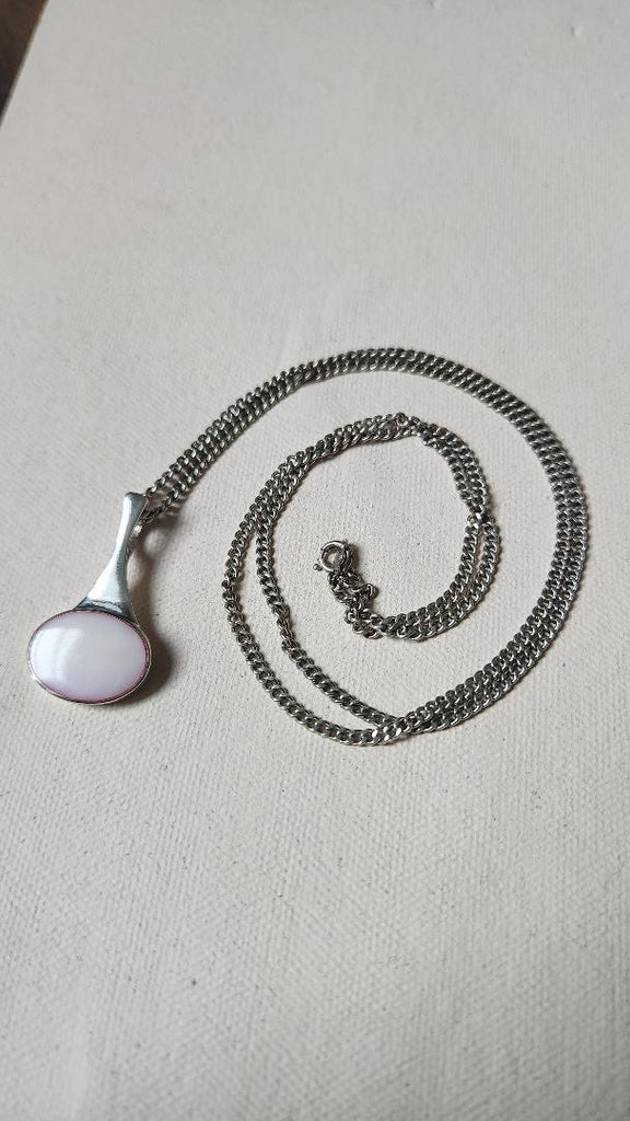 Vintage Torun/Jensen inspired sterling droplet pendant necklace