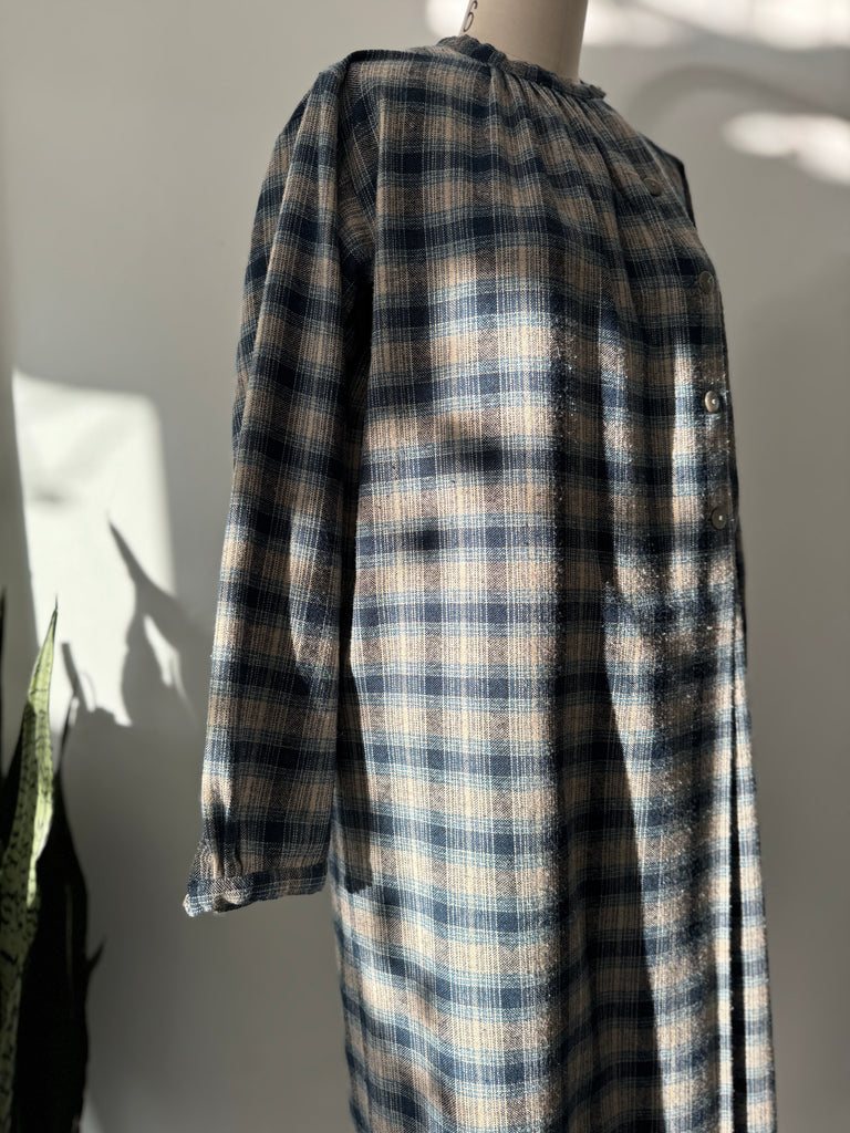 Vintage plaid wool blend dress