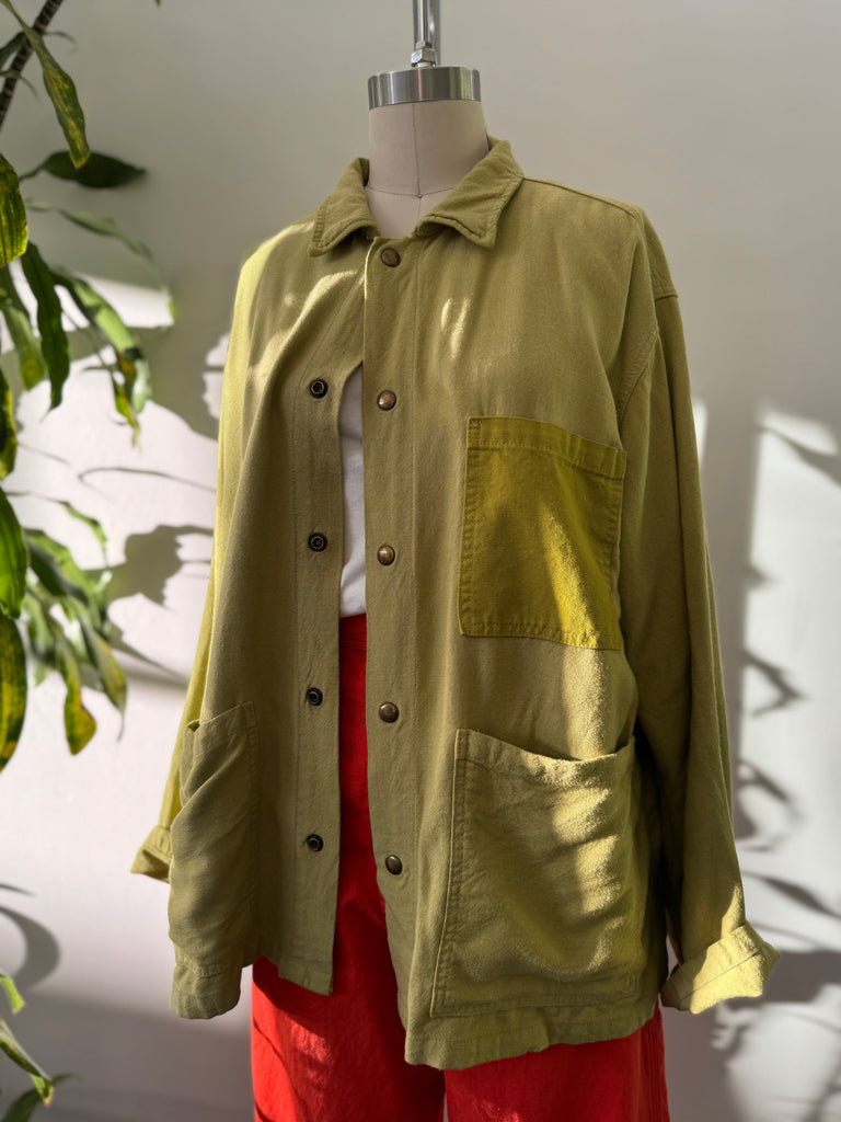 Handmade cotton Overdyed chore coat