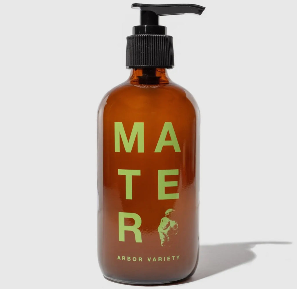 Mater Soap | arbor soap | glass bottle