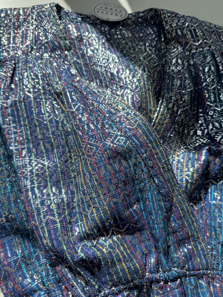 Gold threaded woven vintage dress