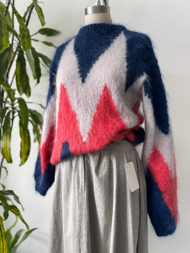Vintage handmade mohair sweater