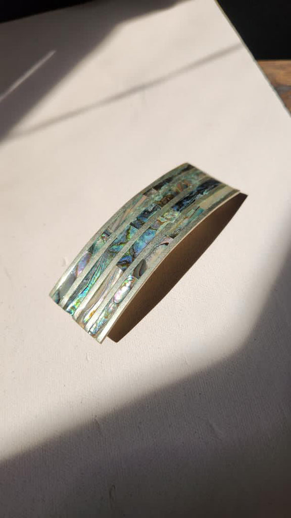 Vintage abalone inlay barrette