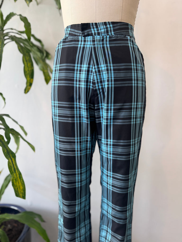 Designer Yohji Yamamoto plaid pants