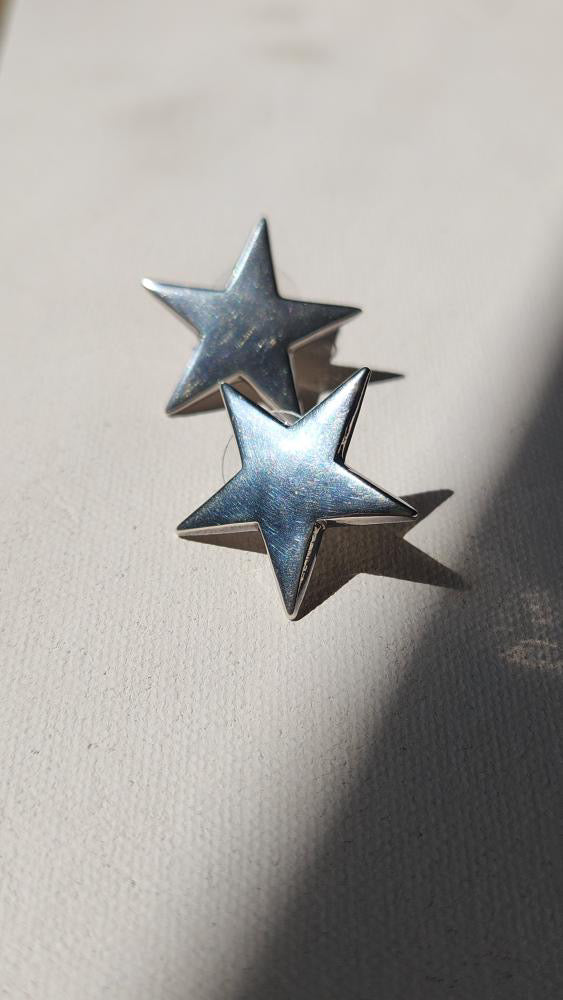 Sterling silver star earrings