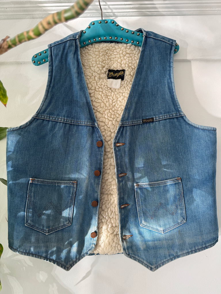 Vintage denim wrangler vest