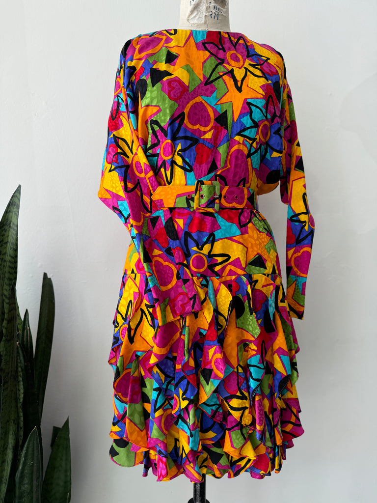 vintage maximalist silk dress