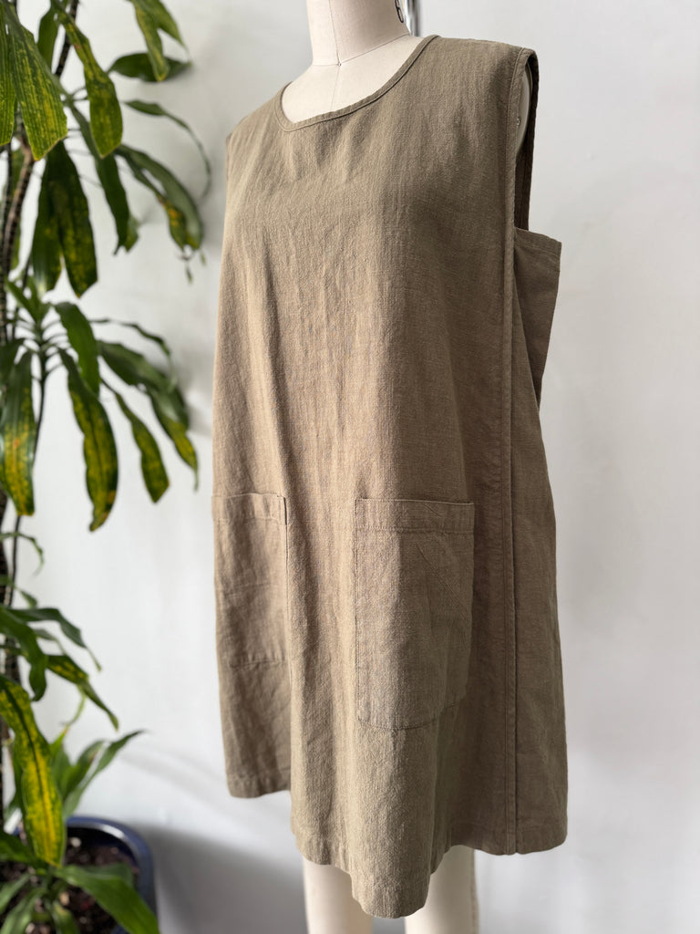 Linen tent silhouette dress