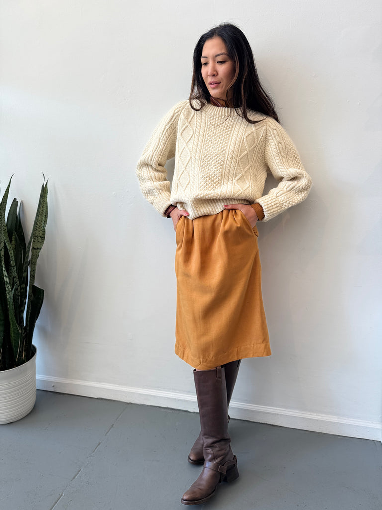 Vintage hand knit wool sweater