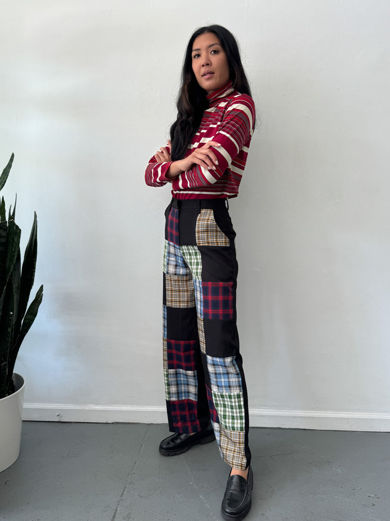 Patchwork pants waist “26/27”