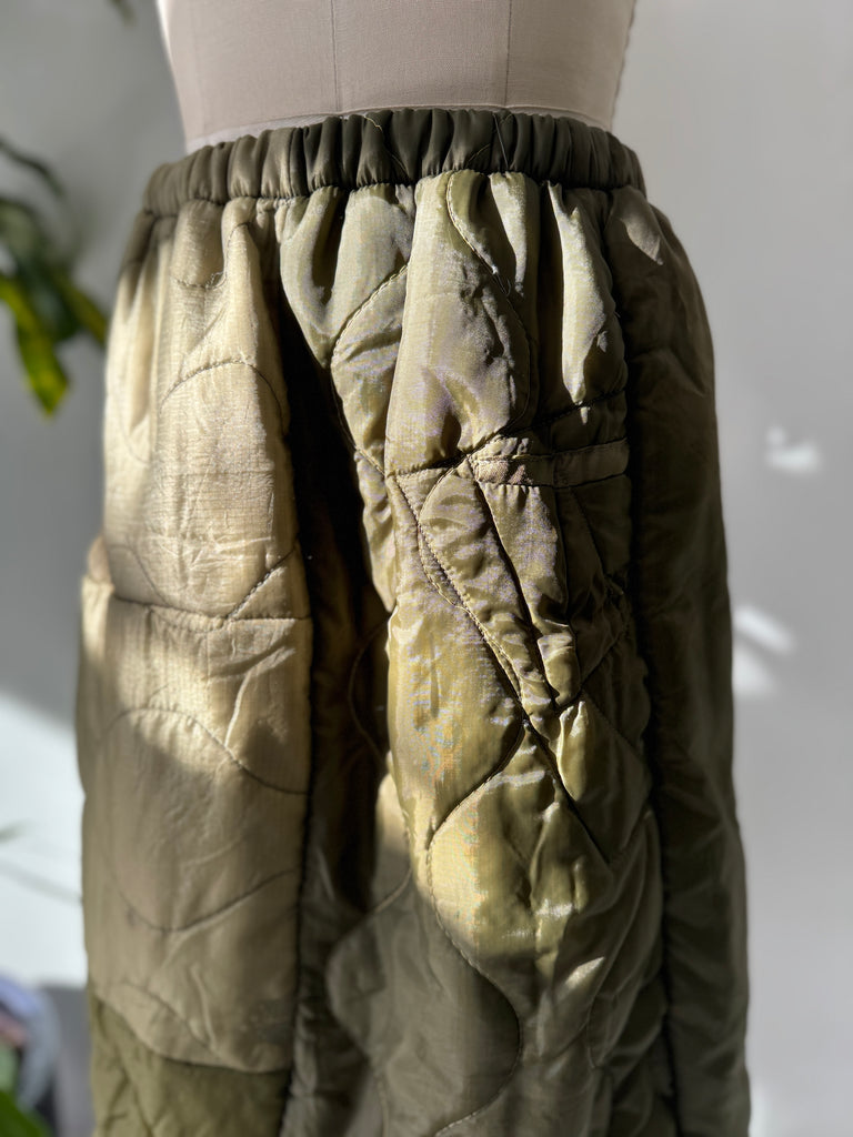 Vintage liner upcycled skirt