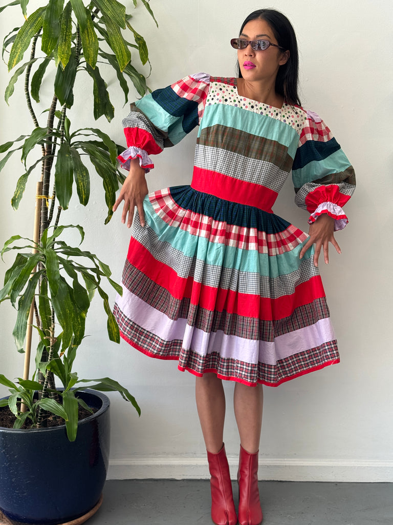 Vintage patchwork dress
