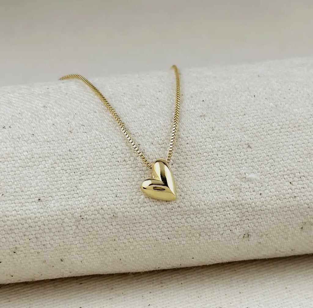 18 kt gold filled heart chain