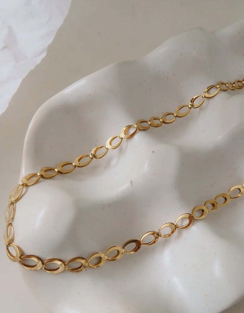 Oval link chain