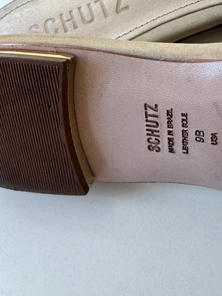 Designer SCHUTZ mule flats