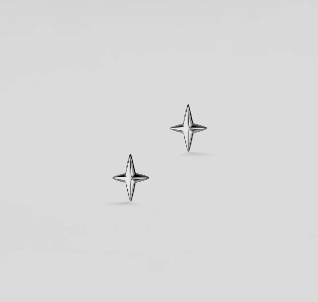 Dainty star post earring | sterling silver