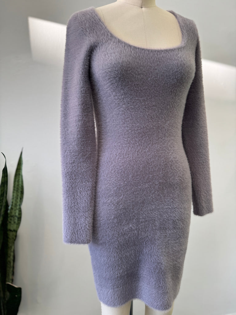 Fuzzy lavender dress