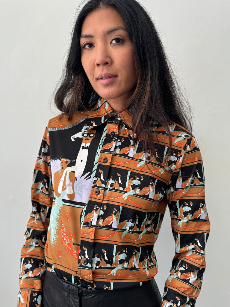 1970’s novelty print top