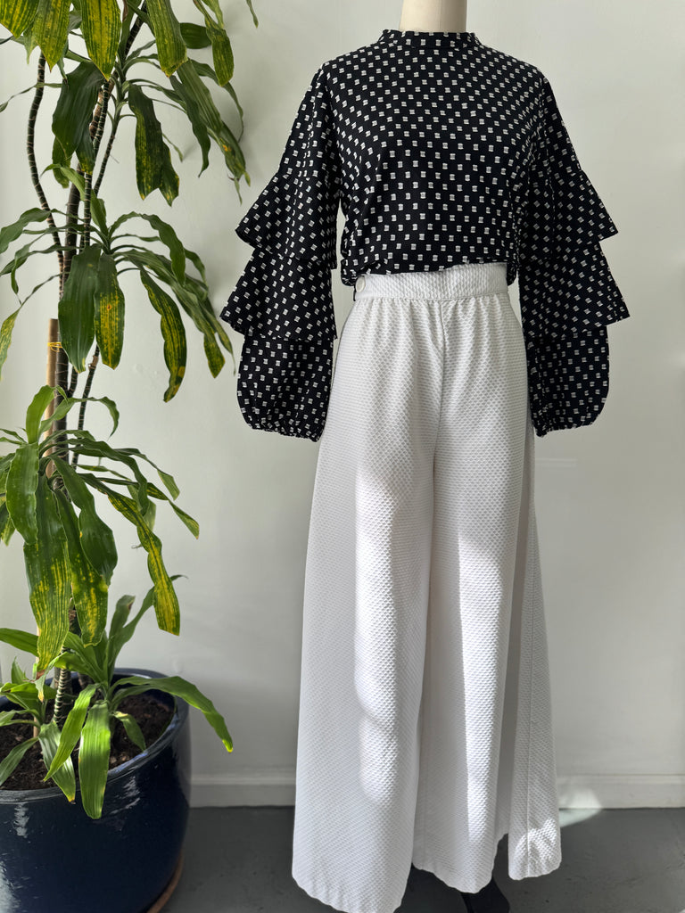 Ruffled sleeve top