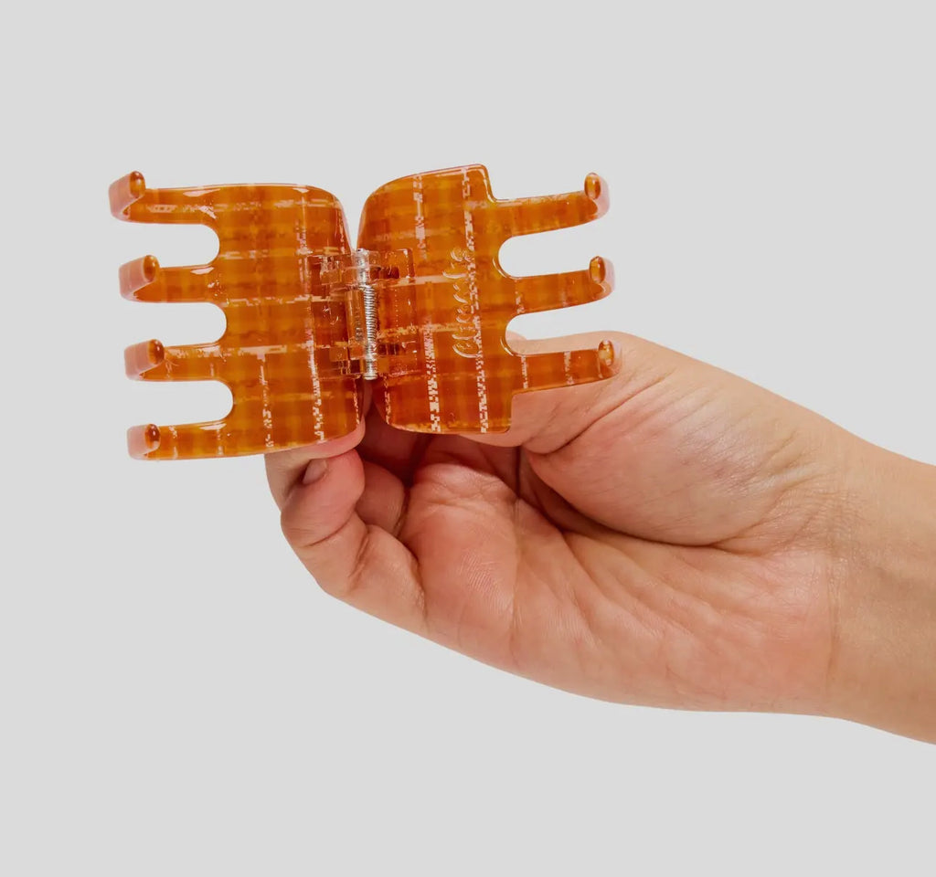 Chunks ursa claw in Carmel plaid