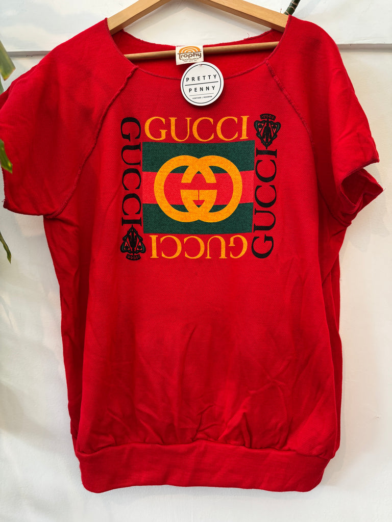 Faux on vintage raglan sweatshirt