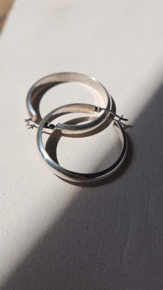 Sterling silver hoop earrings