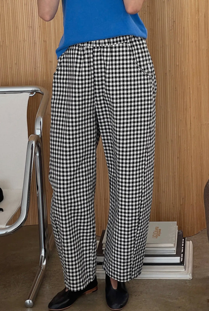 Le Bon Shoppe | gingham arc pants | black and white