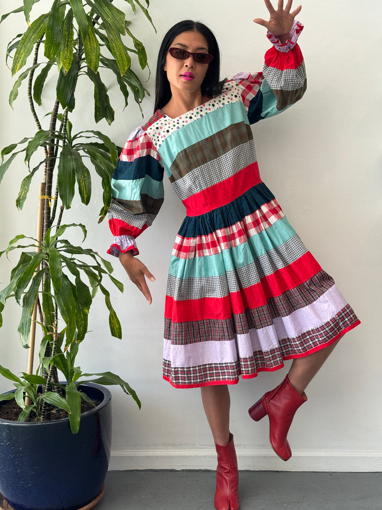 Vintage patchwork dress