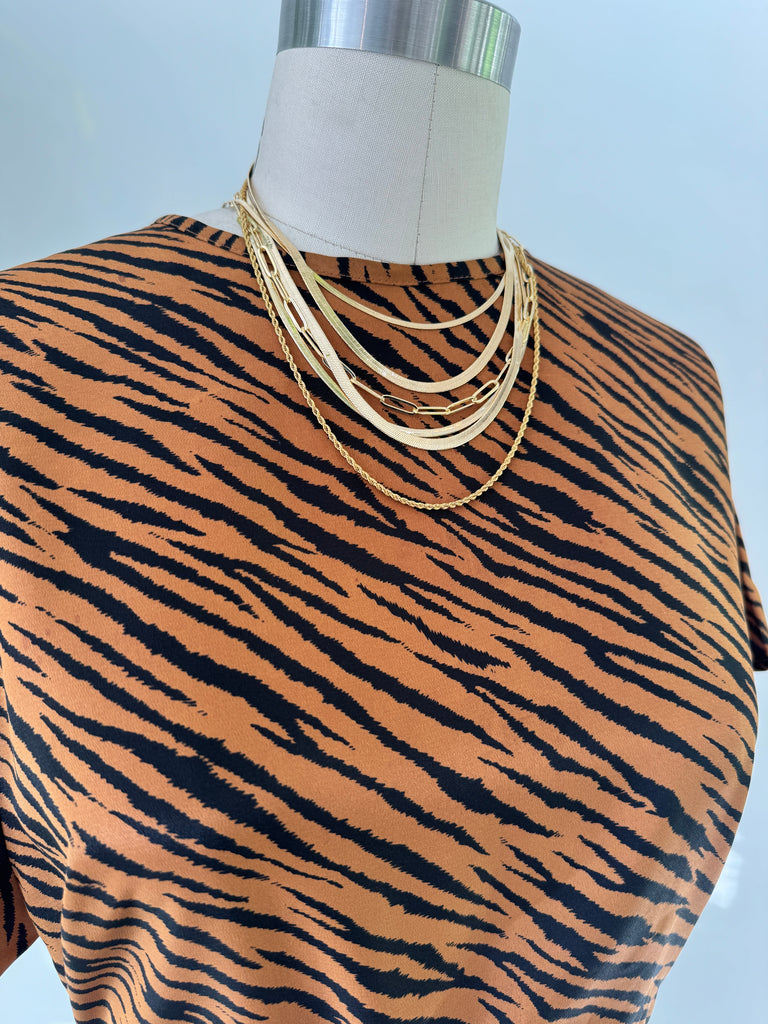 Animal print vintage top