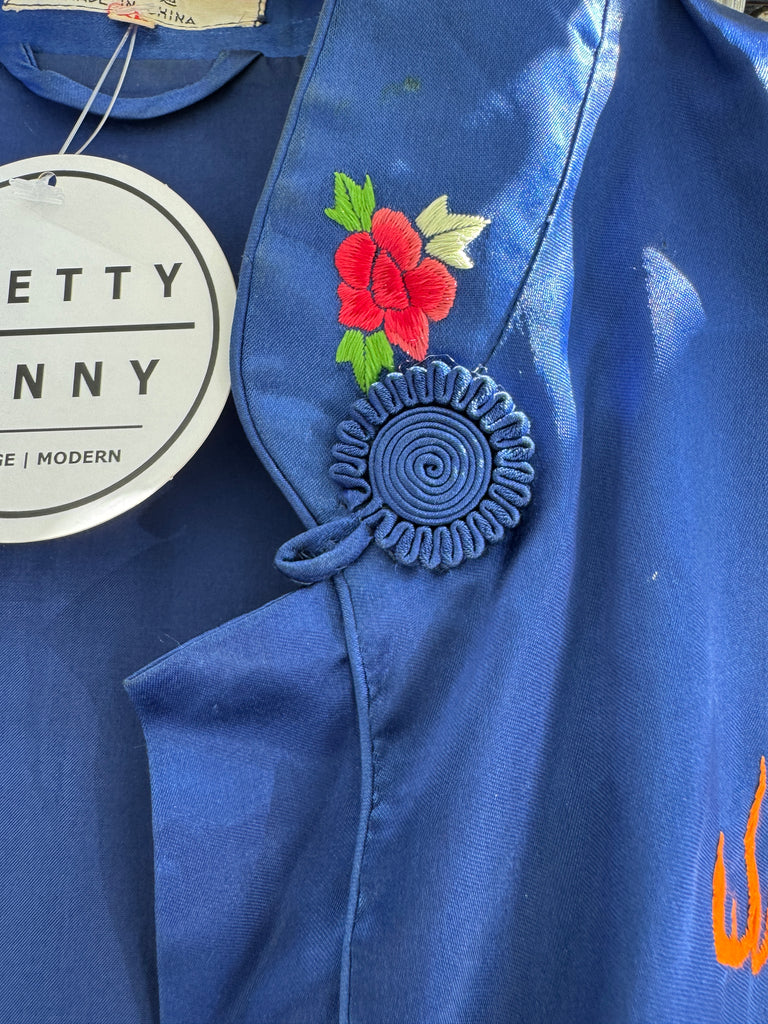 Vintage silk embroidered outerwear