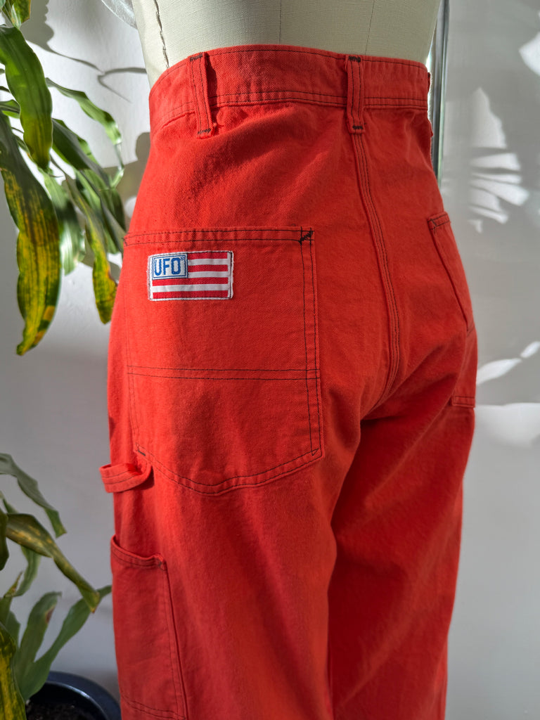 Overdyed cotton carpenter pants